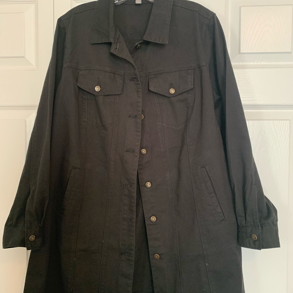 Jessica London Black Jeans jacket size 16W
